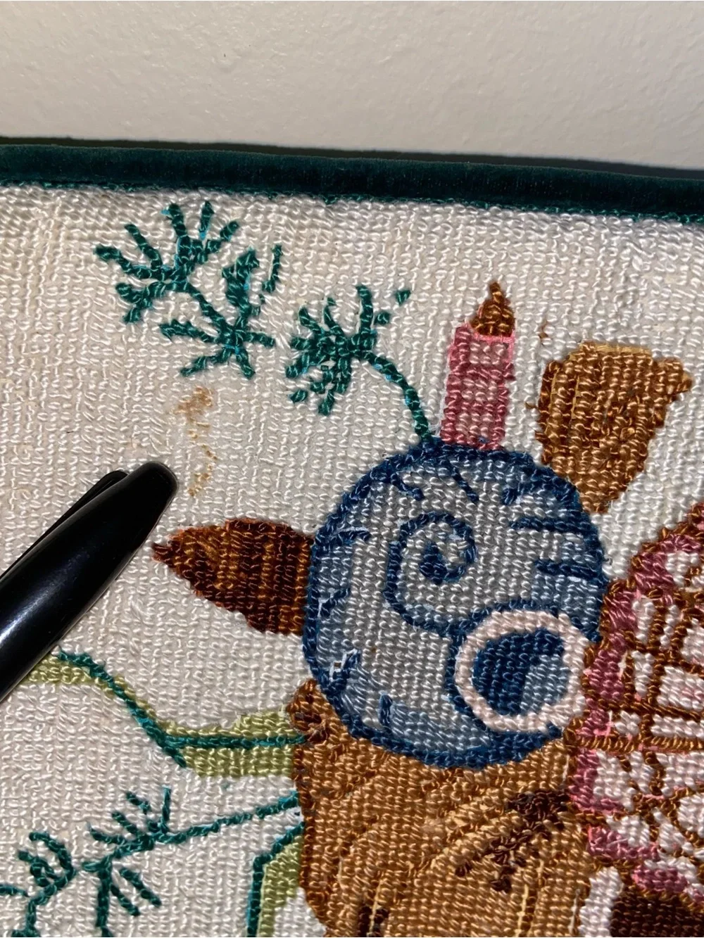 N/A needlepoint pillow